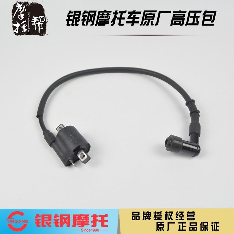 银钢迷你边三摩托原厂正品配件化油器版高压线圈烟杆点火线高压包