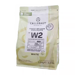 比利时进口 嘉利宝28%白巧克力币2.5kg 西点装饰可可烘焙原料包邮