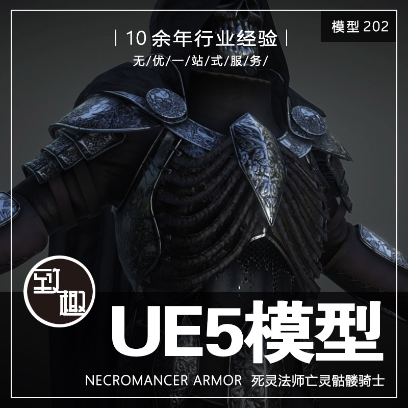 UE4UE5_Necromancer Armor亡灵法师骷髅骑士刺客角色动画_模型202