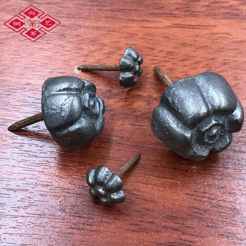 加厚仿古铜配件中式大门铸铁梅花钉古典炮钉帽钉装饰钉铁钉鼓钉