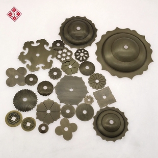 仿古纯铜平垫片1mm 古典家具装饰片薄铜圆片梅花螺丝垫片五金配件