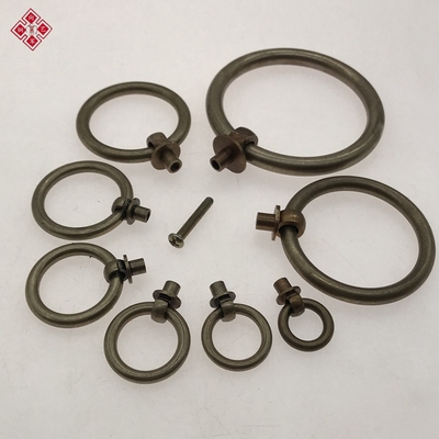 纯铜圆环柜门抽屉拉手铜拉环无缝