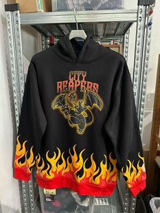 联名款 大比例胶印连帽卫衣 80棉加绒  M 胸围118 长度73