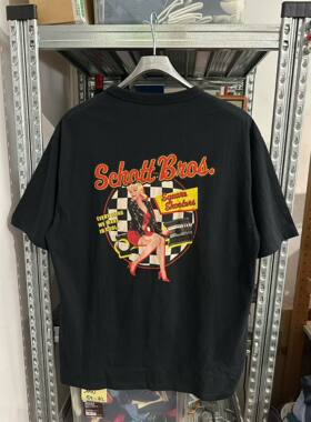 日本线日版男式美式复古印花短袖T恤 全棉 L/XL/XXL 拆主标和旗标