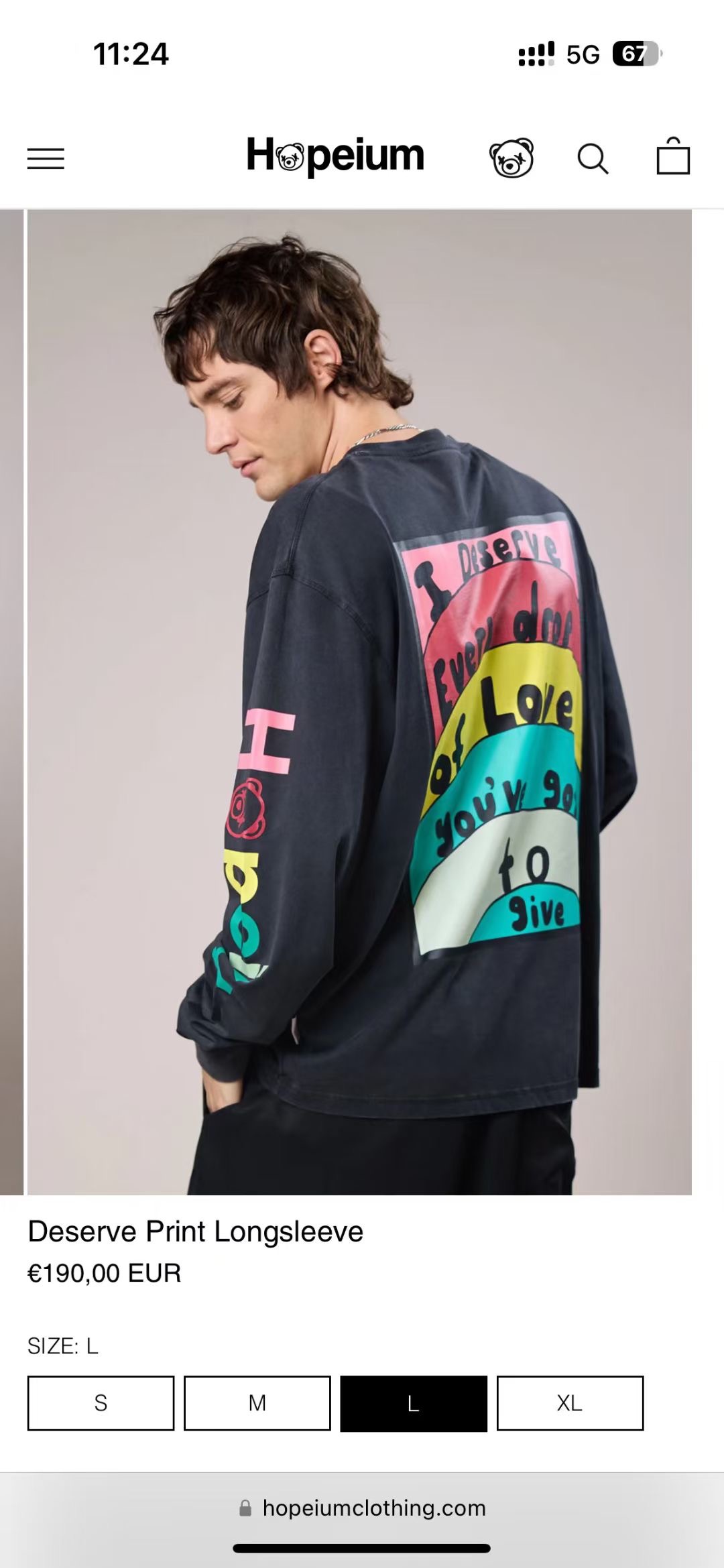 欧美贵牌男式重水洗背印长袖T恤 新晋街潮 精梳全棉  S- M- Xl