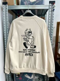 日本线 全棉 直筒版 日版 军事风背印套头卫衣 型 胸围126 男式