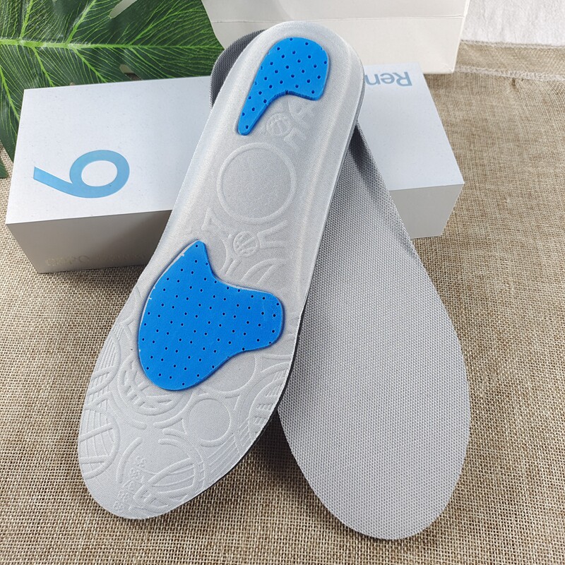 春秋冬运动跑步防臭鞋垫加厚灰色减震海玻璃男女打球踢球透气吸汗