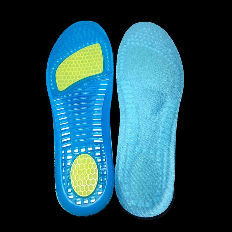 硅胶运动鞋垫全垫男女 军训减震防滑厚透气双色跑步鞋垫柔软