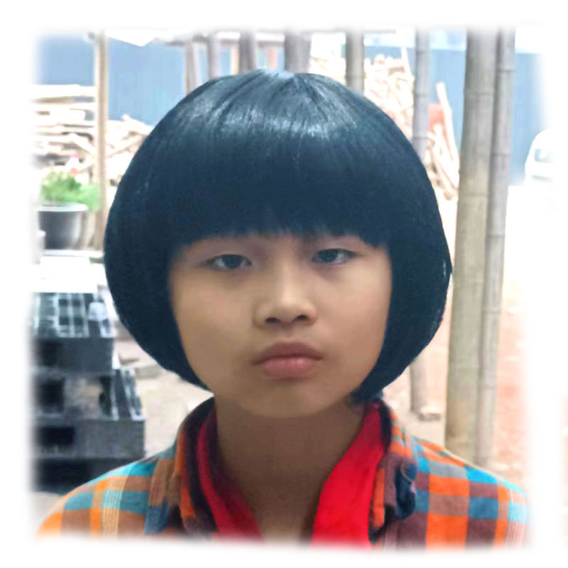 呆萌锅盖发型假发学生装扮