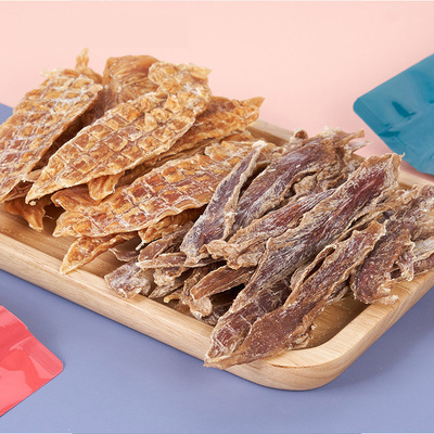 七宠八宠狗狗零食鸭胸肉干训练奖励宠物磨牙鸡胸肉干零食烘干400G