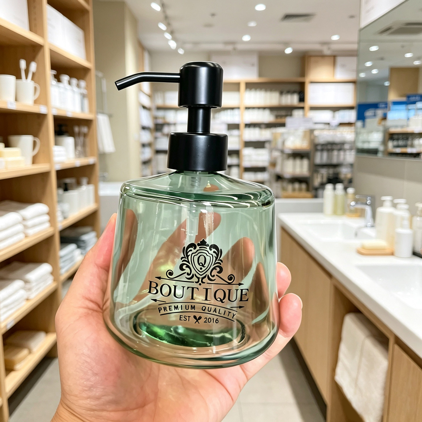 趣乐家小众个性玻璃乳液器按压式洗手液化妆品分装瓶厨房浴室收纳