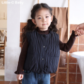 面包马甲保暖坎肩外穿棉马甲 新款 洋气百搭 韩国女童2026春装