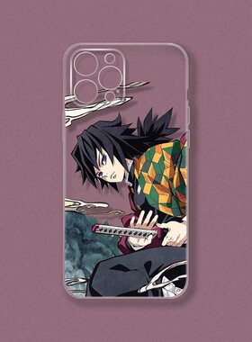 富冈义勇透明鬼灭之刃手机壳适用vivo苹果16promax小米15红米note10真我14华为oppo新款13个性2软nova11荣耀8