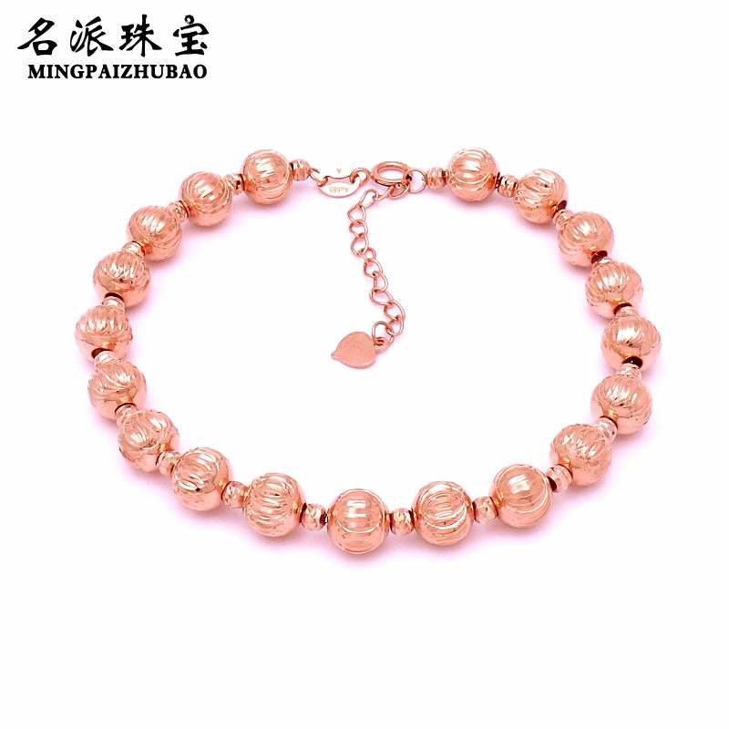 喜爱福手链女玫瑰金俄罗斯紫金