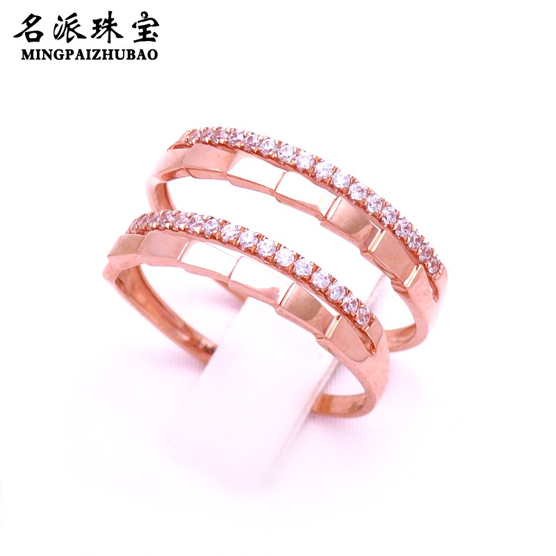 14k彩金俄罗斯玫瑰金戒指
