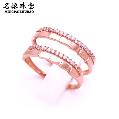 14k彩金俄罗斯玫瑰金戒指