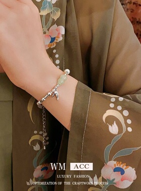 人造碎银形珍珠葫芦手链新中式文艺气质手环小众国潮百搭手饰