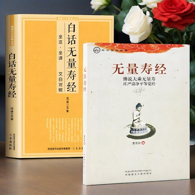 新书2册】无量寿经（诵读版大字注音版）+白话无量寿经（全注全译文白对照）佛说大乘无量寿庄严清净平等觉经佛教十三经原文佛学书