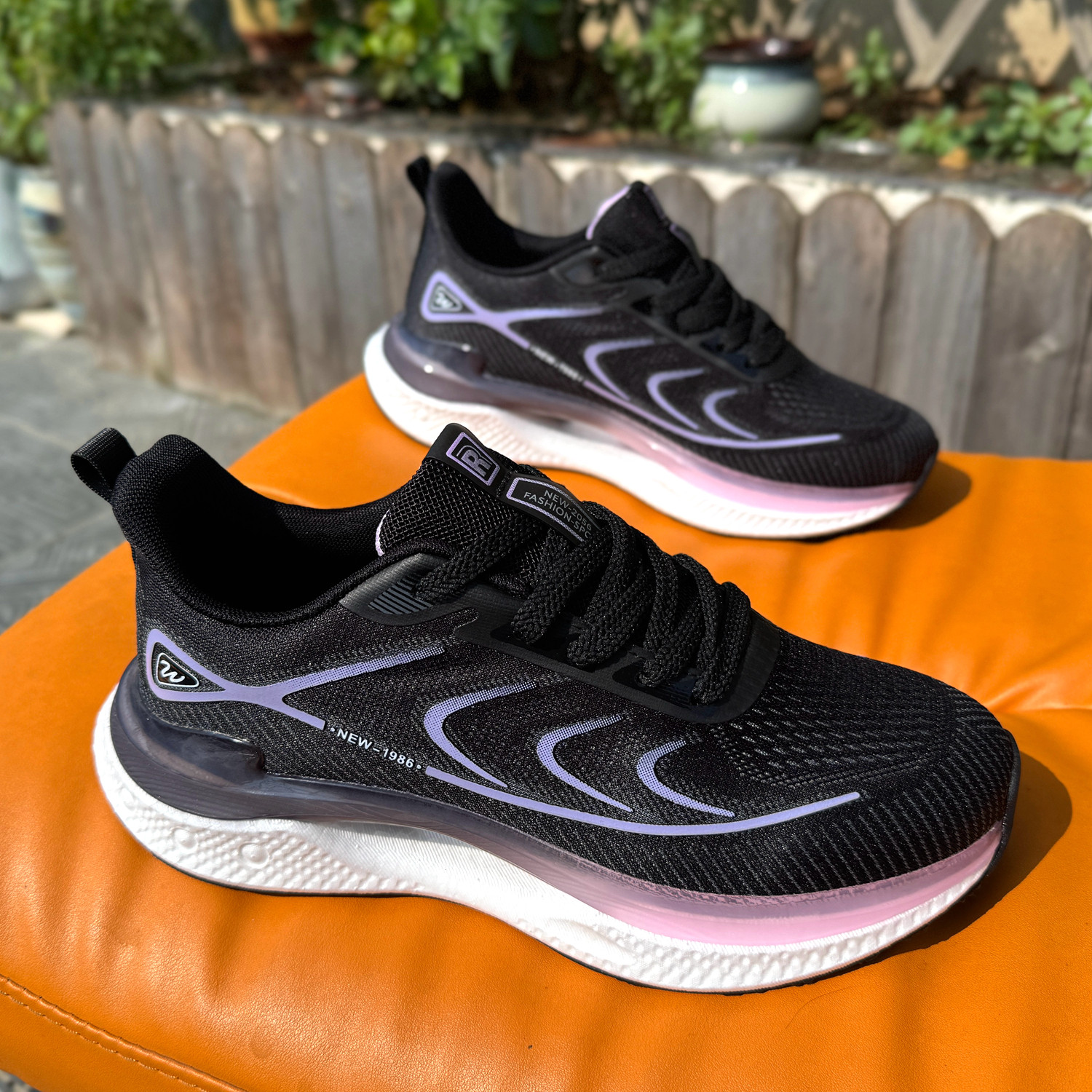 鹭威女运动鞋2026春季新款韩版潮爆米花软底透气网布鞋休闲跑步鞋