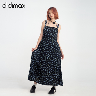 didimax夏季 甜美美少女碎花连衣裙收腰显瘦吊带裙X74339 新款 法式