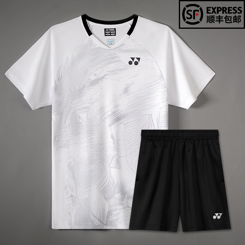 YONEX尤尼克斯羽毛球服男女短袖yyT恤套装运动比赛训练服透气速干