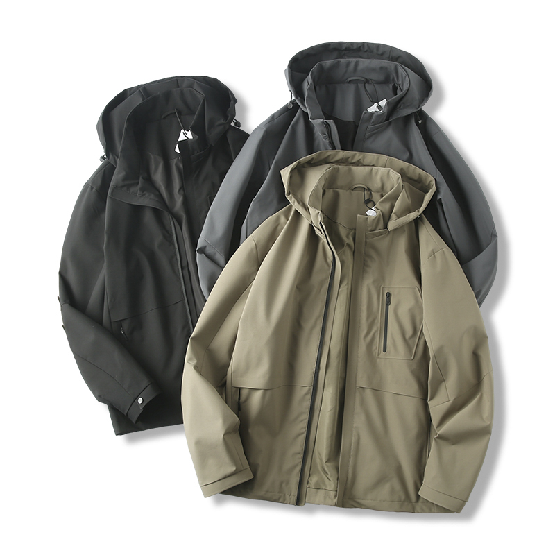 千元柜货！轻奢级户外防风防水连帽冲锋衣春秋季男士休闲夹克外套