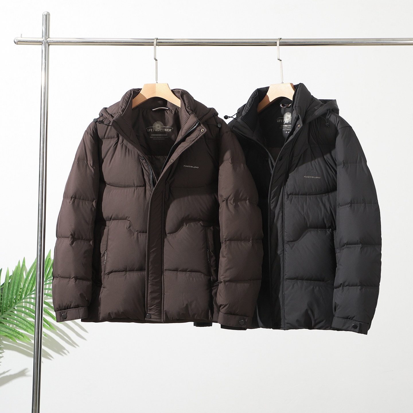 品质杠杠！防风保暖！男士冬季新品时尚可脱卸连帽加厚舒适羽绒服