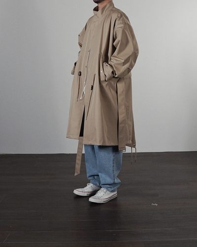 4新21春直邮cndr韩国网代购 超火画家风格 M-51鱼尾风衣大衣