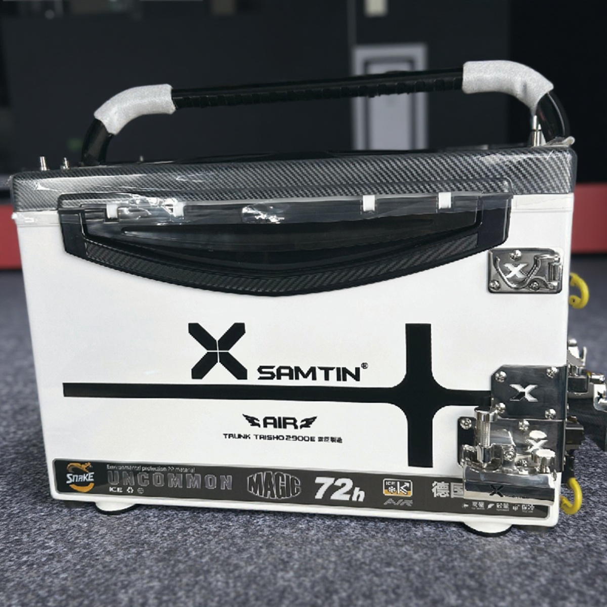 雷臣2900E钓箱便携野钓箱可坐钓鱼箱多功能超轻超硬全套箱子加厚