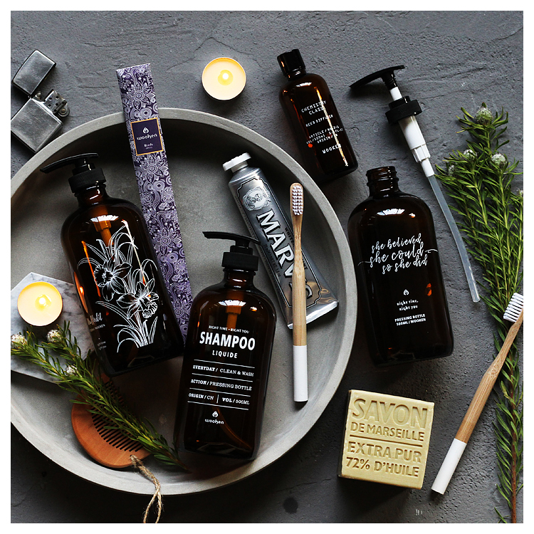 WOOKEN Northern Europe Glass Liquid soap bottle shampoo Shower Gel Separate bottling Pressing the bottle Soap dispenser Lotion empty bottlein the Family/Personal Cleaning Tools , Sanitary appliances/Bathroom accessories , Emulsion is  category - from Buy2taobao.com to provide professional Taobao agent buy service