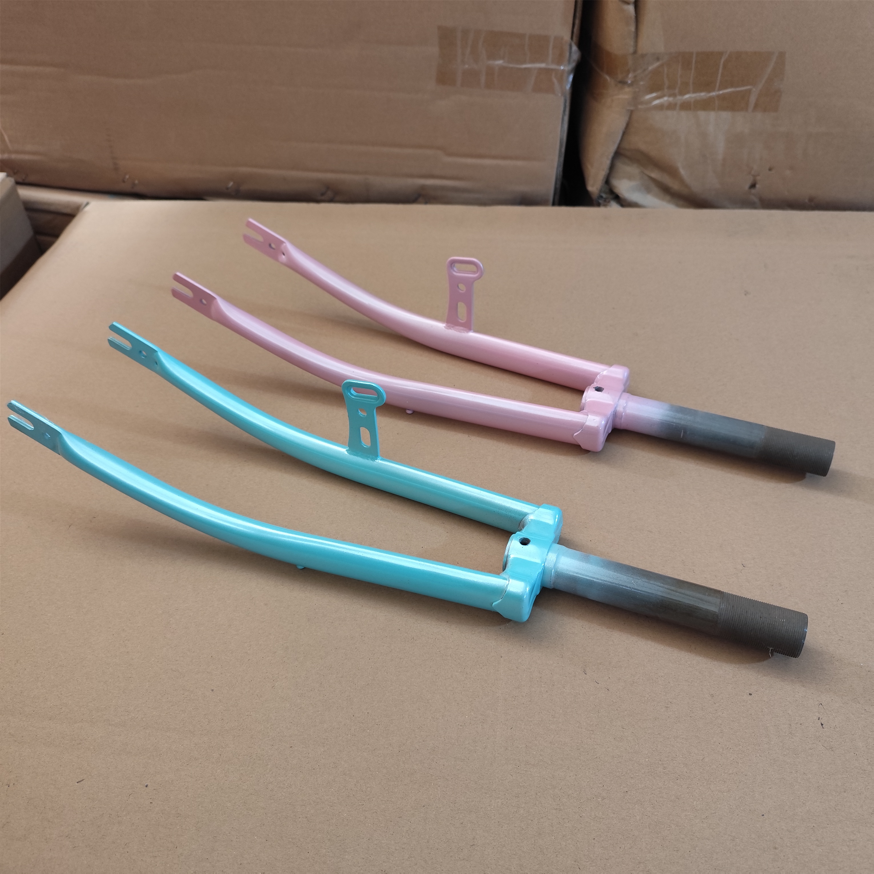 日本自行车母子自行车前叉 22*1 3/8前叉平肩铜焊钢制25.4前叉