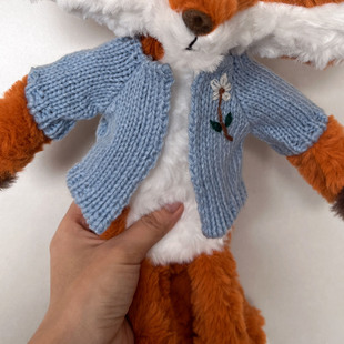 德瓦狐狸玩具衣服装配饰小狐狸穿的毛衣毛绒玩具布娃娃衣替换娃衣