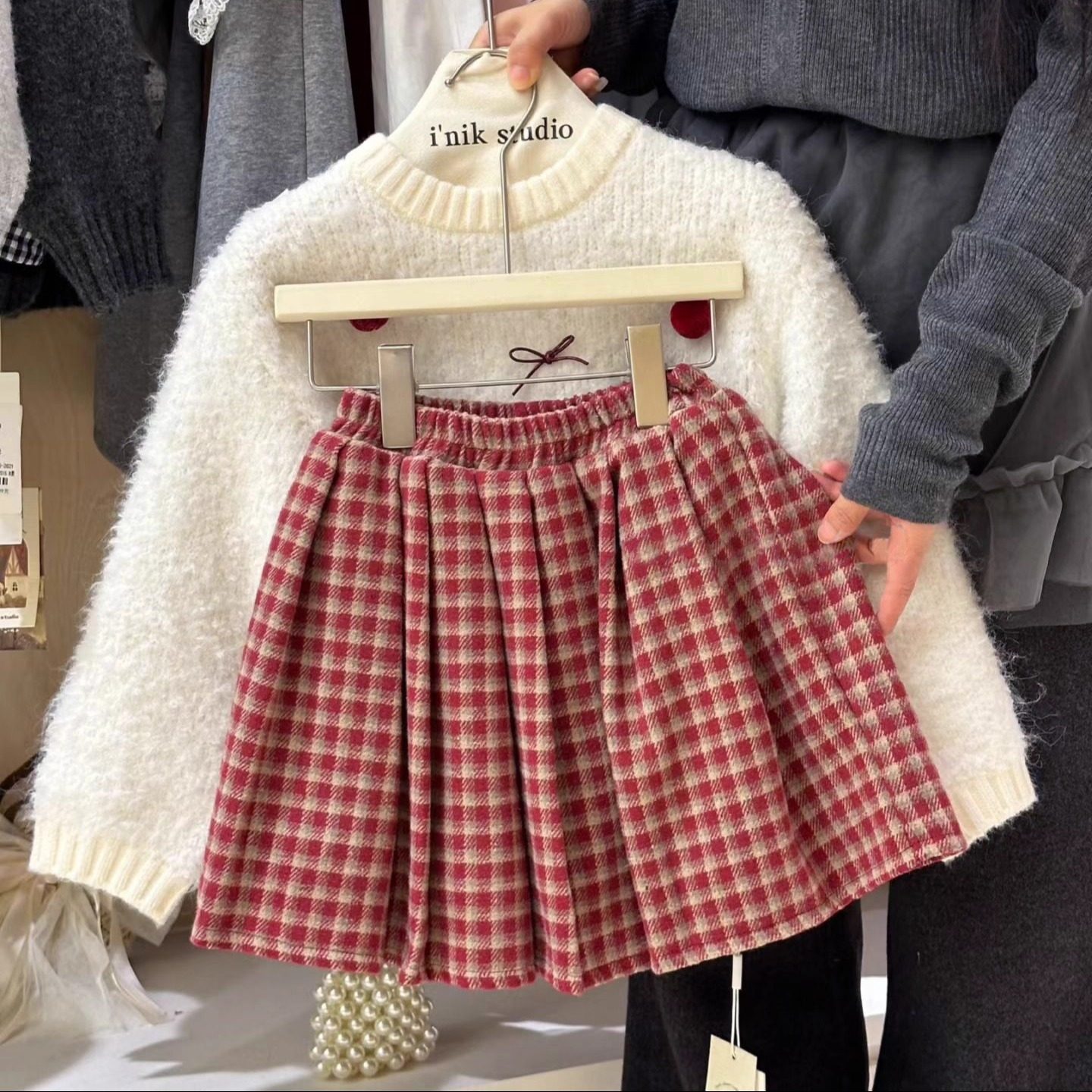 女童时尚格子毛呢短裙2025秋冬新款韩版儿童洋气百搭学院风百褶裙,童装/婴儿装/亲子装,半身裙,淘宝优惠券,粉丝福利购,淘宝优惠卷