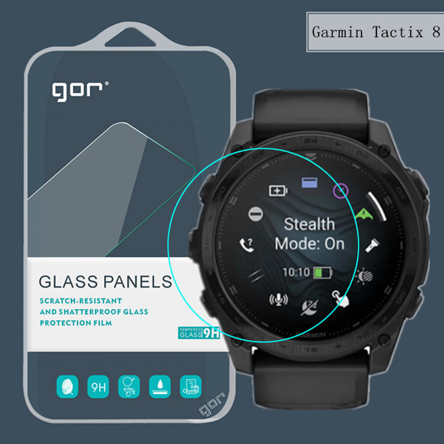 GOR佳明Tactix87手表钢化膜