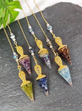 坠树脂七彩锥挂亚马逊六角碎石