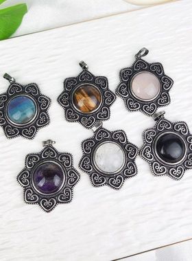 天然水晶坠跨境东陵石小饰品复古