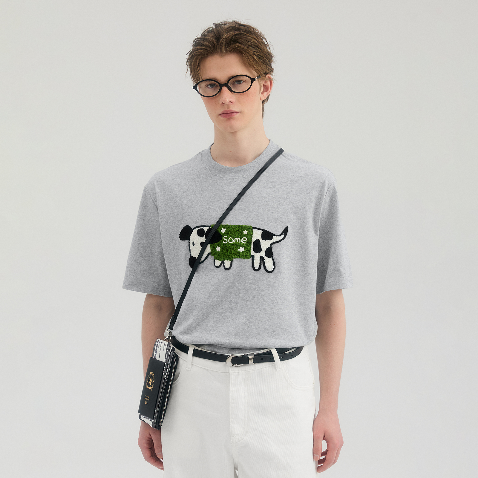 MYSAMESAME鬼点子多小狗毛巾T恤