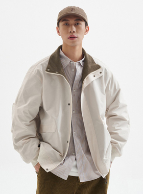 BUTTBILL 23AW三防Teflon日系复古摇粒绒宽松夹克棉服春季外套男