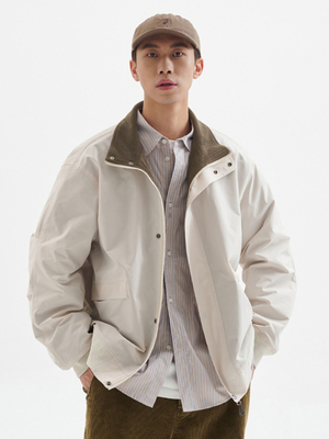 BUTTBILL立领冬季宽松摇粒绒夹克