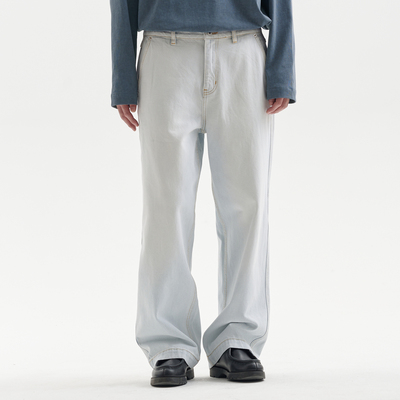 BUTTBILL水洗丹宁做旧牛仔长裤