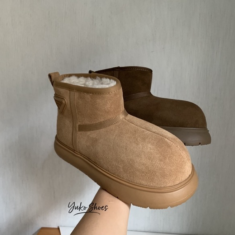 卡皮巴拉厚底雪地靴加厚加绒