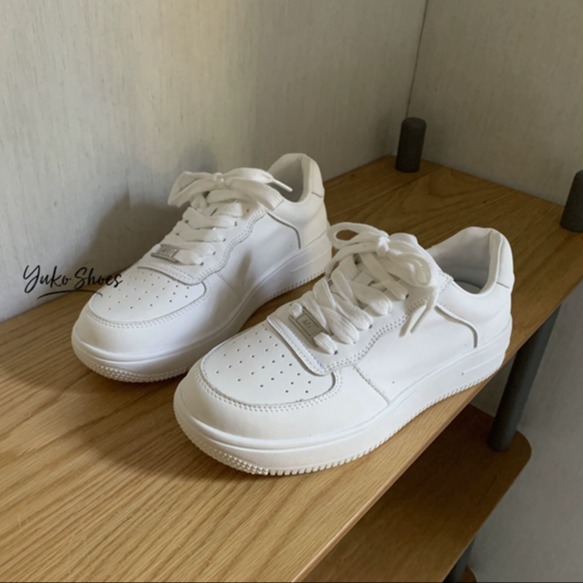 空军小白鞋真皮厚底增高时尚