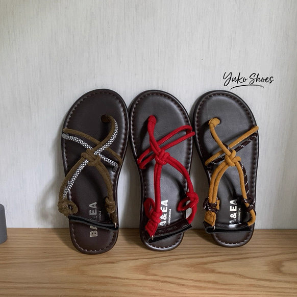 特！设计师款~夏季绳索纽扣凉鞋夹趾魔术贴时装罗马鞋！度假慵懒,女鞋,罗马凉鞋,淘宝优惠券,粉丝福利购,淘宝优惠卷