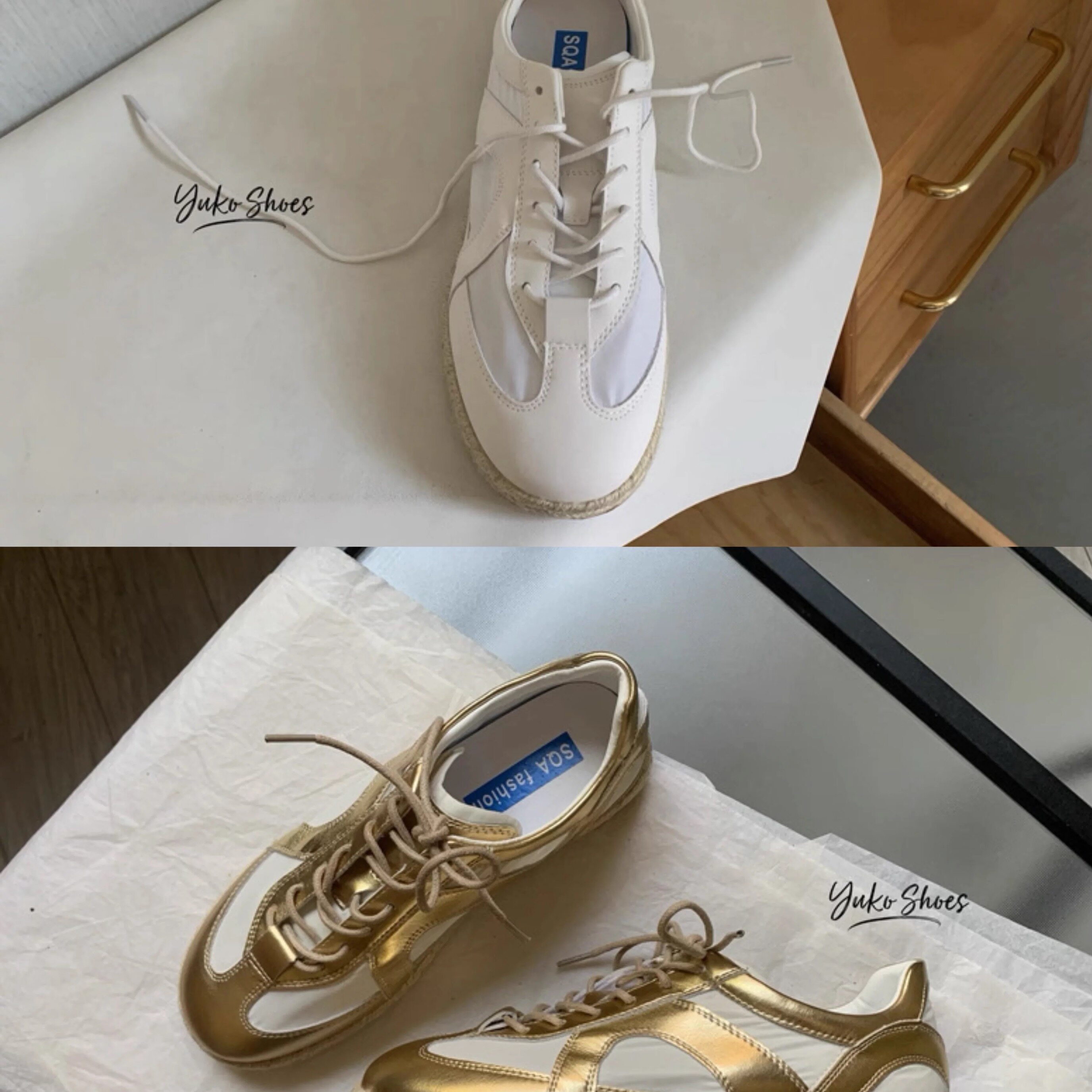 35#亏亏清！白色金色真皮德训鞋~麻绳底系带平底时髦休闲鞋渔夫鞋,女鞋,德训鞋,淘宝优惠券,粉丝福利购,淘宝优惠卷