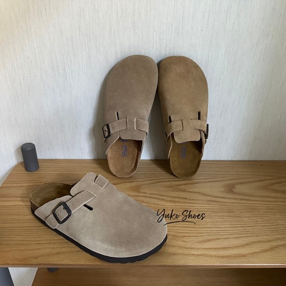 苏~超好！牛皮勃肯单鞋一脚蹬复古真皮扣带~休闲鼹鼠圆包头半拖鞋,女鞋,勃肯鞋/软木鞋,淘宝优惠券,粉丝福利购,淘宝优惠卷