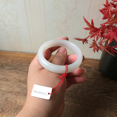 天然和田玉小圈口正圈手镯女款