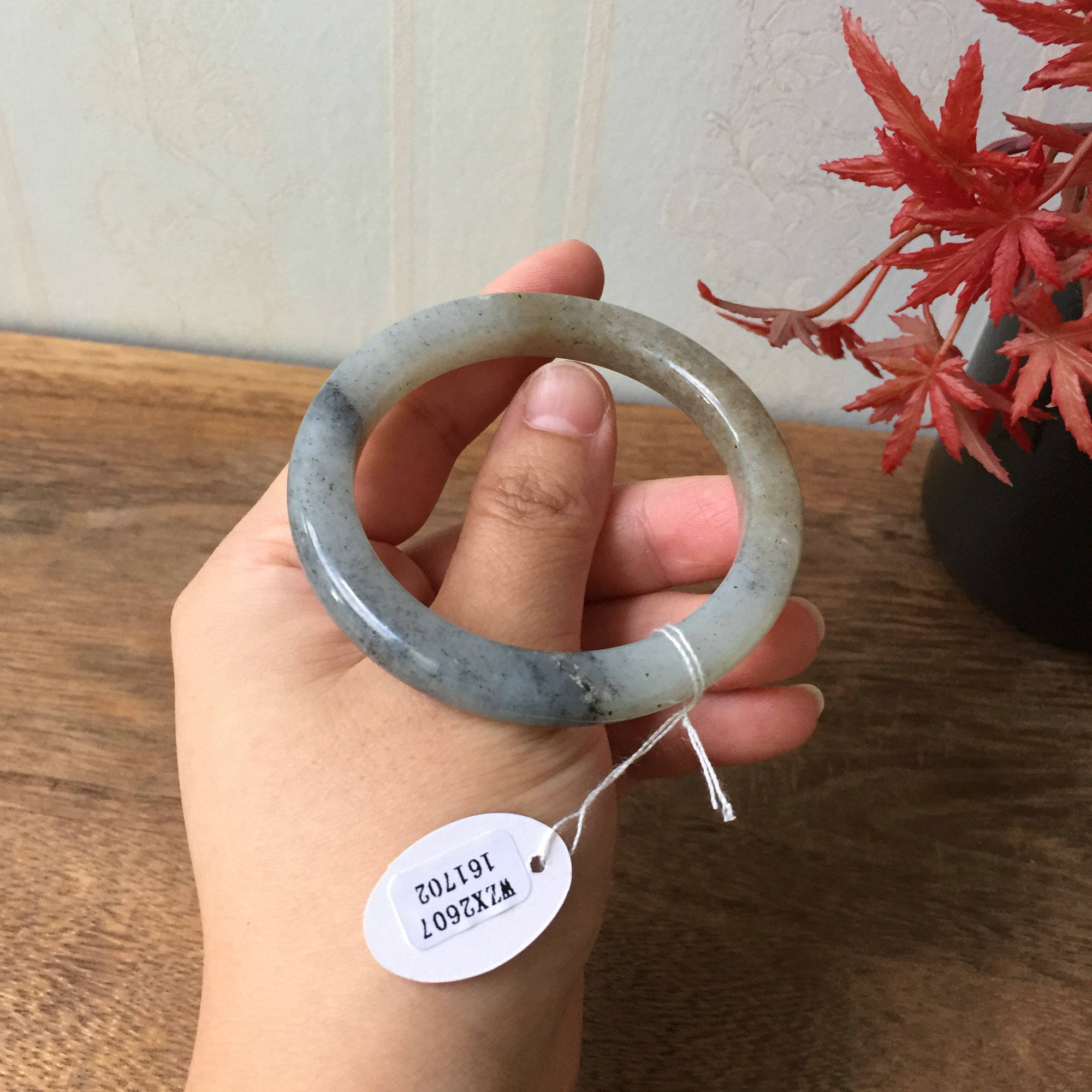 天然正品新疆和田玉点墨青花方镯