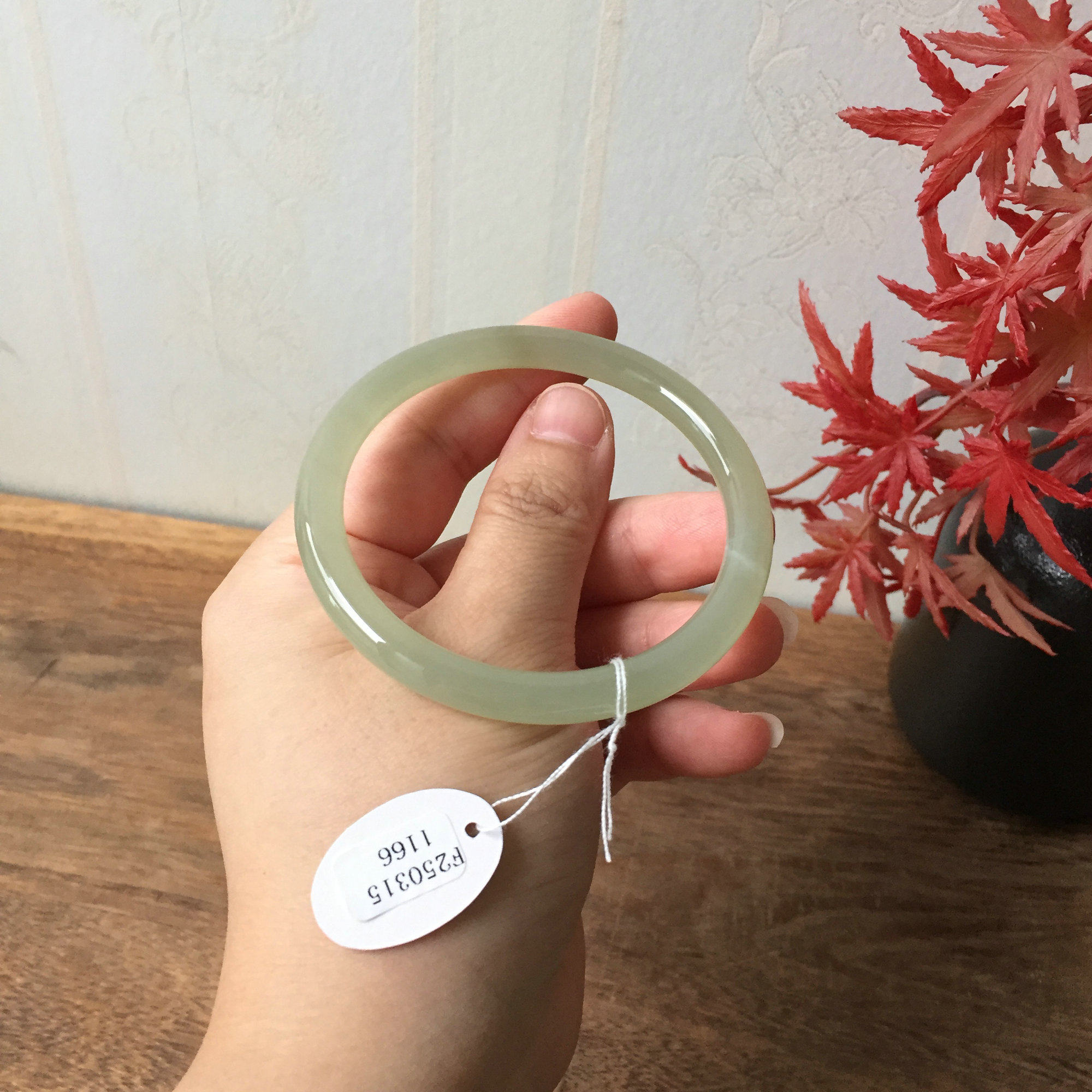 天然和田玉手镯青海料青白玉镯子