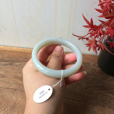 天然和田玉青海料青白玉玉石镯子