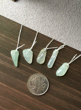 天然A货缅甸料翡翠diy手工小滴溜
